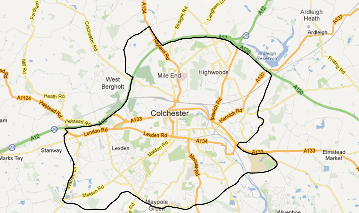 A map of the approved area for local area trips and visits